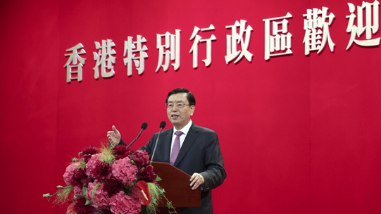 張德江參加香港社會各界歡迎晚宴並發表講話