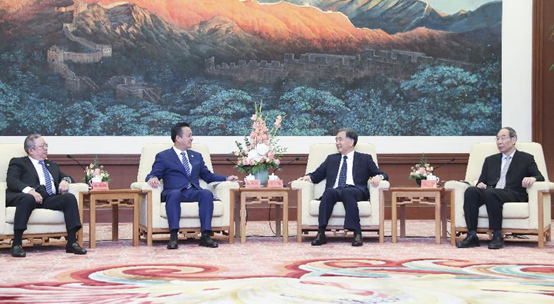 汪洋會見中國和平統一促進會香港總會參訪團