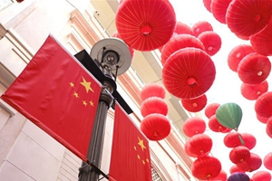 香港：街頭的中國紅