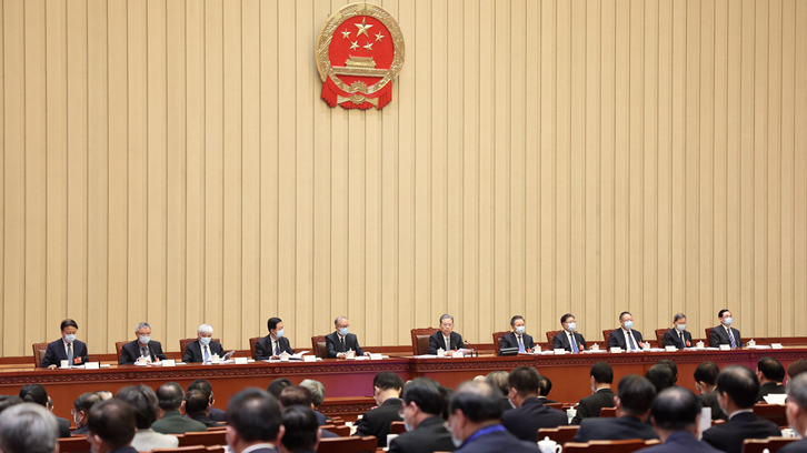 十四屆全國人大一次會議主席團舉行第一次會議 推選趙樂際等11人為常務主席