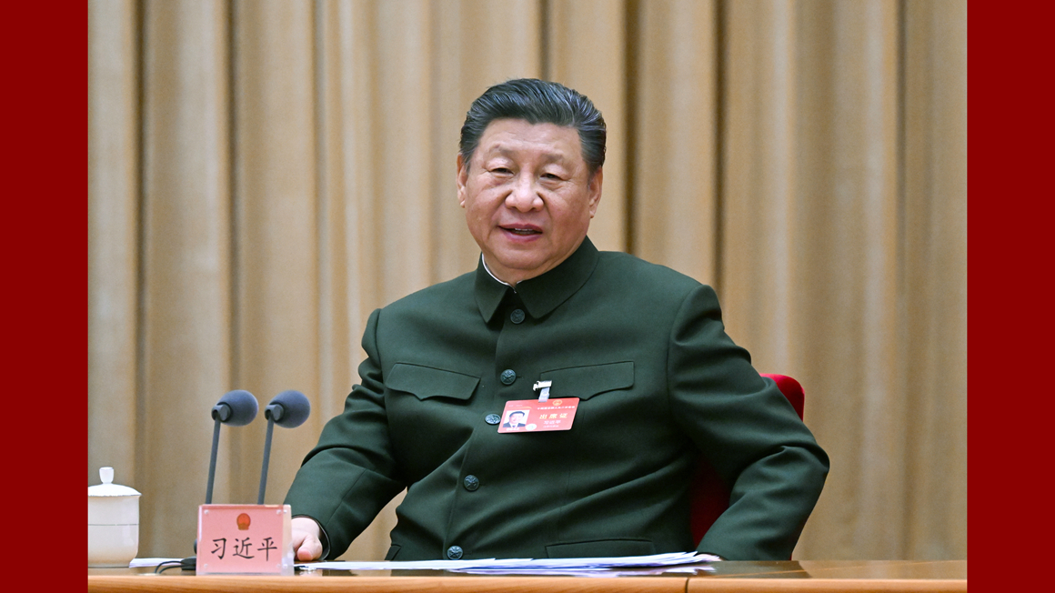 習近平在出席解放軍和武警部隊代表團全體會議時強調 強化使命擔當 深化改革創新 全面提升新興領域戰略能力